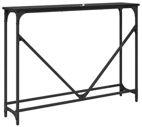 Konzolasztal Musta tammi 102 x 22,5 x 75 cm Faanyag