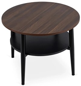 Dohányzóasztal, dió/fekete PAULO