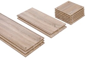 Könyvespolc, tárolópolc, 8 rekeszes, tölgy 65x30x129cm