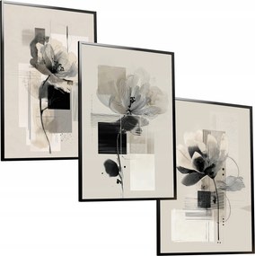 50x40 Képkeret Szett Poszter Keret Virágok Természet Absztrakt Boho