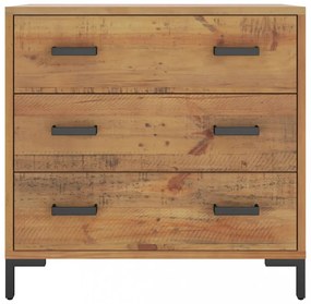 tömör fenyőfa fiókos szekrény 75 x 35 x 70 cm