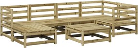 vidaXL 7 részes impregnált fenyőfa kerti kanapészett
