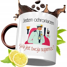 Bordó Bögre Biztonsági Őrnek Születésnapra Ajándék fényképes nyomattal