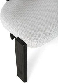 Fekete-világosszürke kárpitozott étkezőszék szett 2 db-os Nadia – MOME