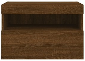 barna tölgyszínű fali TV-szekrény LED-del 60 x 30 x 40 cm