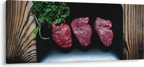 Hús képe egy tányéron (120x50 cm)