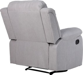 Pihentető fekvőszék, világos szürke szövet, ASKOY NEW