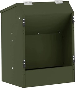 vidaXL Nyúl Etető Olajzöld 64.5 x 25.5 x 45.5 cm