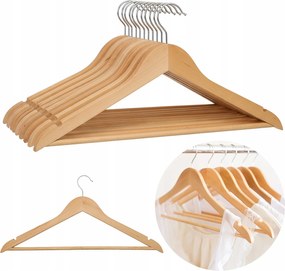 Fa Ruhaakasztók Ruhaakasztó Szekrény Akasztó Szett 10 Db-os