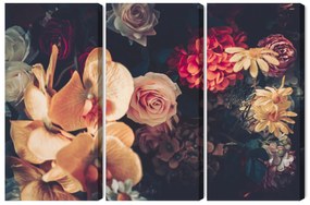 Flowers In Vintage Style vászonkép - 60x40 cm