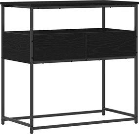 vidaXL Konzolasztal fiókkal Fekete tölgy 75 x 40 x 75 cm Faanyag