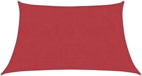 vidaXL piros HDPE napvitorla 160 g/m² 3/4 x 2