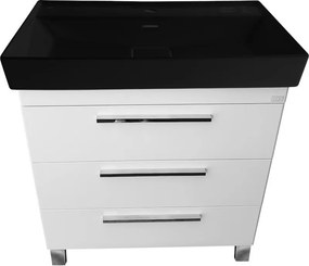 TMP TRIO 100 álló fürdőszobabútor - CeraStyle SHARP FEKETE mosdóval - 100 x 48 cm