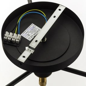 Jupiter 2031 - Felületre szerelhető csillár FIGARO 4xG9/10W/230V fekete/arany/bézs