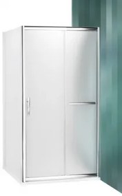 Roltechnik PXD2N+PXBN aszimmetrikus zuhanykabin tolóajtós ajtófal és egy fix fallal ragyogó profillal, átlátszó üveggel 120x100 cm