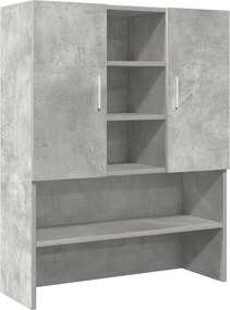 vidaXL betonszürke mosógépszekrény 70,5 x 25,5 x 90 cm