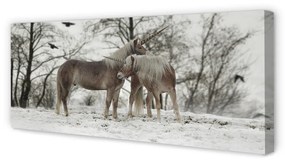 Canvas képek Téli erdő egyszarvúak 120x60 cm