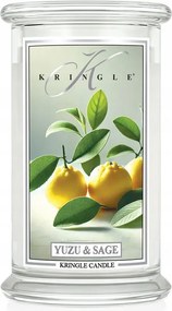 Yuzu & Sage Kringle Candle nagy gyertya két kanóccal (624g)