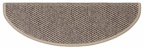 15 db szizál hatású sötét bézsszínű lépcsőszőnyeg 65x21x4 cm