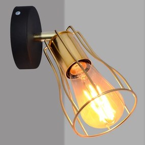 Fali spotlámpa TUBE 1xGU10/15W/230V arany/fekete