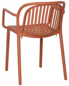 Terrakotta színű műanyag étkezőszék Alia – Ixia