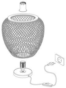 Eglo 43263 - Asztali lámpa DEMBLEBY 1xE27/40W/230V