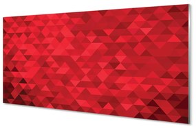 Üvegképek Piros mintás háromszög 100x50 cm