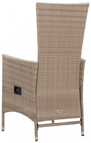 7 részes bézs polyrattan kerti étkezőgarnitúra