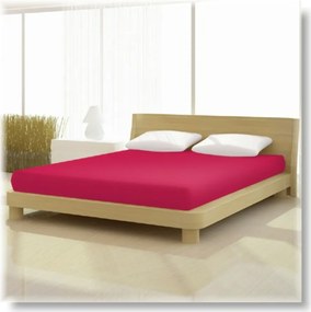 Pamut elasthan de luxe vörös színű gumis lepedő 140/160x200/220 cm-es matracra