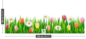 Fotótapéta tulipán fű 104x70 cm