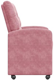 Kerekes Étkező Székek 2 pcs Rózsaszín 58 x 67 x 97 cm Bársony