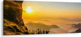 Egy völgy képe a reggeli ködben (120x50 cm)