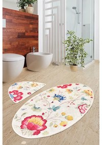 Világosbarna fürdőszobai kilépő szett 2 db-os 60x100 cm Arya – Foutastic