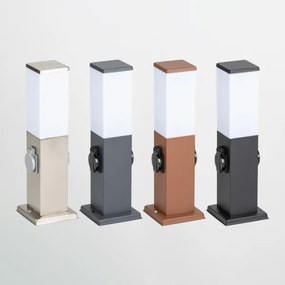 BRILAGI - Kültéri lámpa két Schuko aljzattal SCHUKO NOVA 1xE27/15W/230V 40 cm IP44 króm