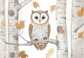 Gyerek Fotótapéta Bagoly Fák Erdő Tapéta Gyerekszoba 400x280