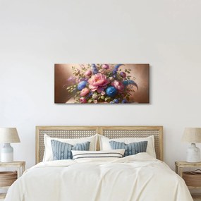 Kép - Asztal tele virágokkal (120x50 cm)