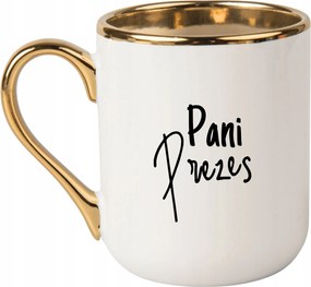 Bögre Elegáns Fehér Arany Rant Vicces Ajándék Elnök Asszony