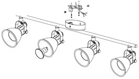 Eglo 98408 - LED Spotlámpa SERAS 4xLED/3,3W/230V