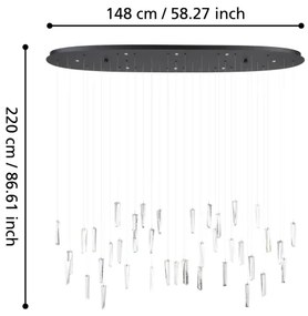 Eglo 390349 - LED Dimmelhető csillár zsinóron SARDENARA 8xLED/4,2W/230V 3000K