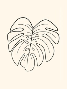 Fém poszter Fali dekoráció Monstera levél virág