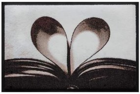Szívmintás prémium lábtörlő - könyv (Válassz méretet: 60*40 cm)