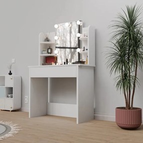Juskys LED világítású fürdőszoba asztal - fehér