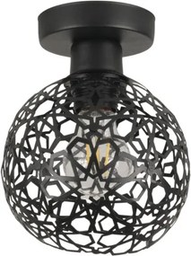 Selcuklu MR-788-S-P fekete fém függőlámpa, Ø17 cm