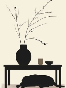 Poszter 15x20cm Pihenj Psino