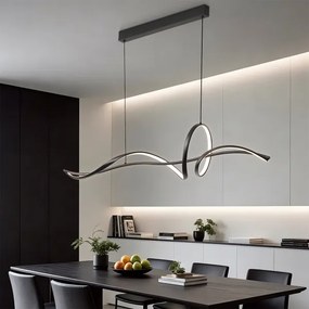 Brilagi - Dimmelhető LED függeszték kábellel SIGNATURE LED/55W/230V 120x23 cm fekete + távirányító