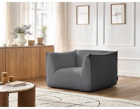 Sötétszürke buklé fotel Giorgia – Bobochic Paris