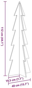 tömör fenyőfa karácsonyfa-dekoráció 112 cm