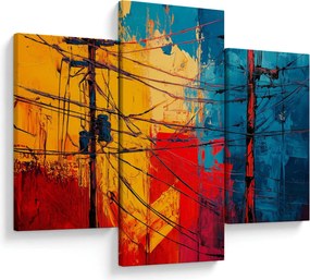 Kép - Absztrakt elektromos vezetékek (90x60 cm)