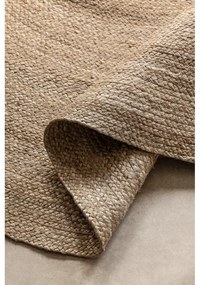 Natúr színű kétoldalas kerek juta szőnyeg ø 140 cm Braided Grey – Hanse Home