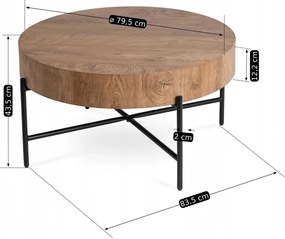 Dohányzóasztal tölgy színben. BELIEF